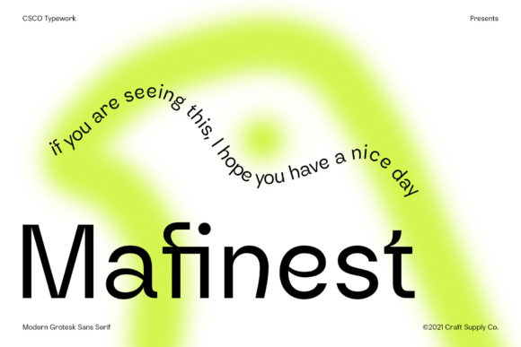 Mafinest: A Modern Grotesk Sans Serif for Dynamic Design
