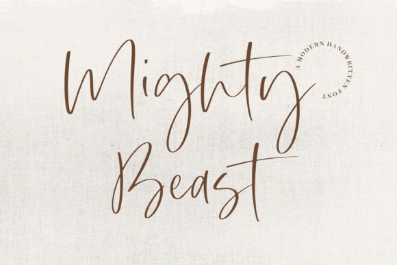 Mighty Beast: A Script Font with Elegant Charm